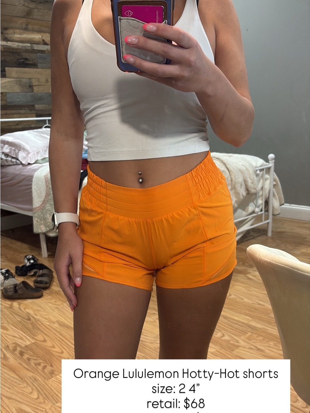 lululemon athletica Orange Hotty-Hot Running Shorts